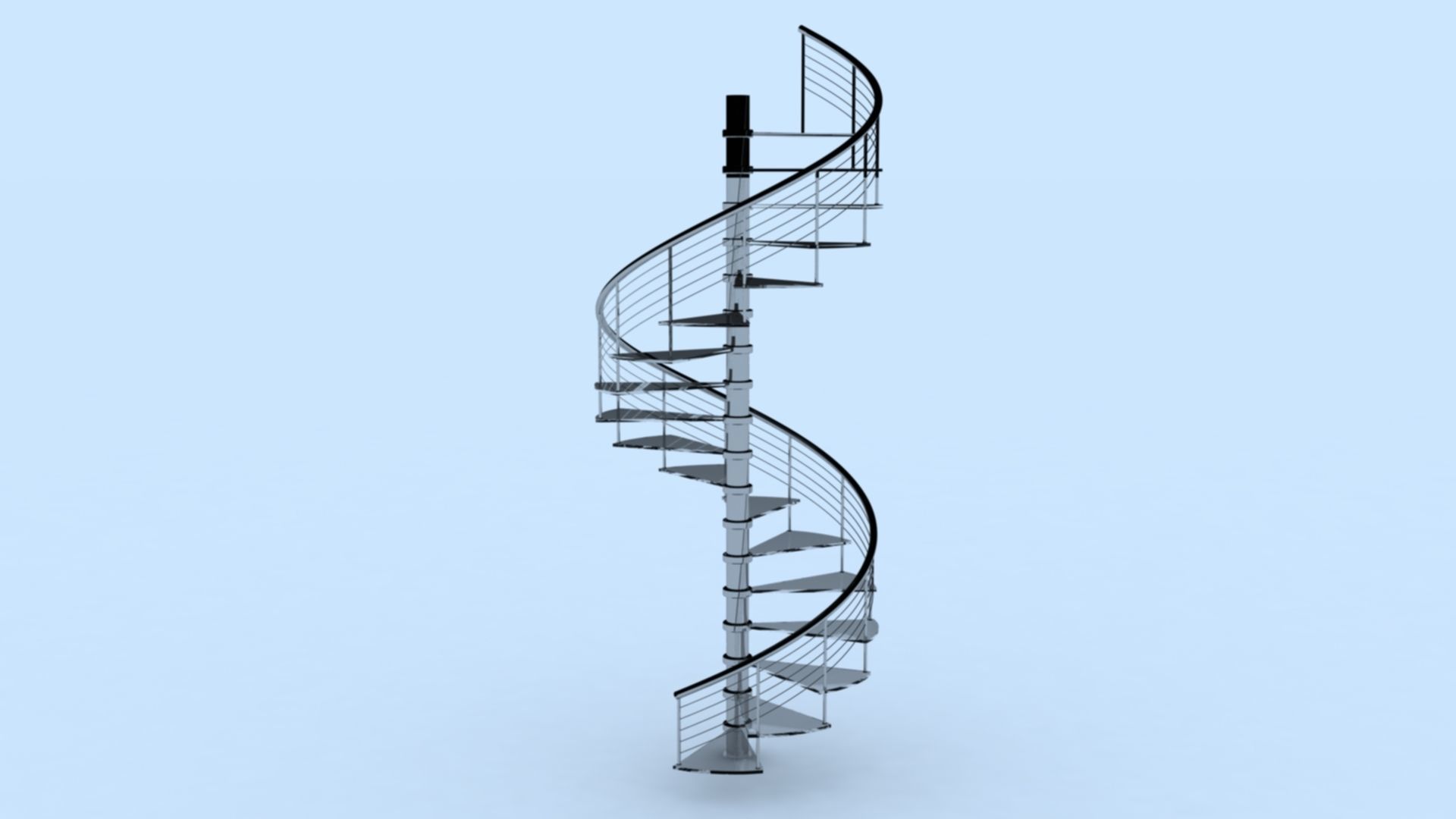 Spiral Stairs 3D model_1