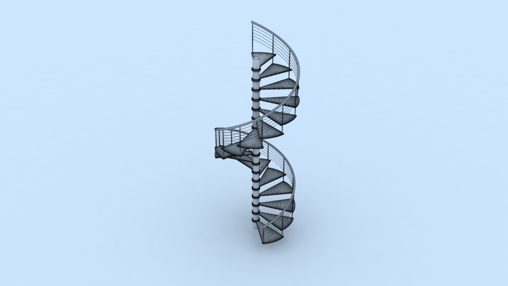 Spiral Stairs 3D model_4