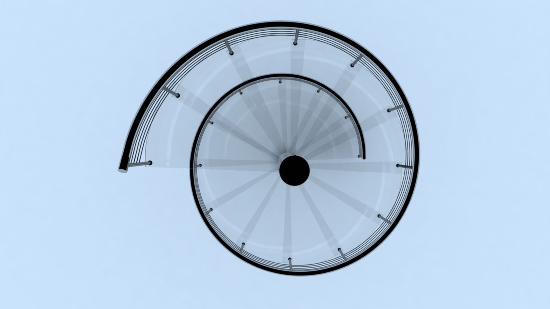 Spiral Stairs 3D model_3