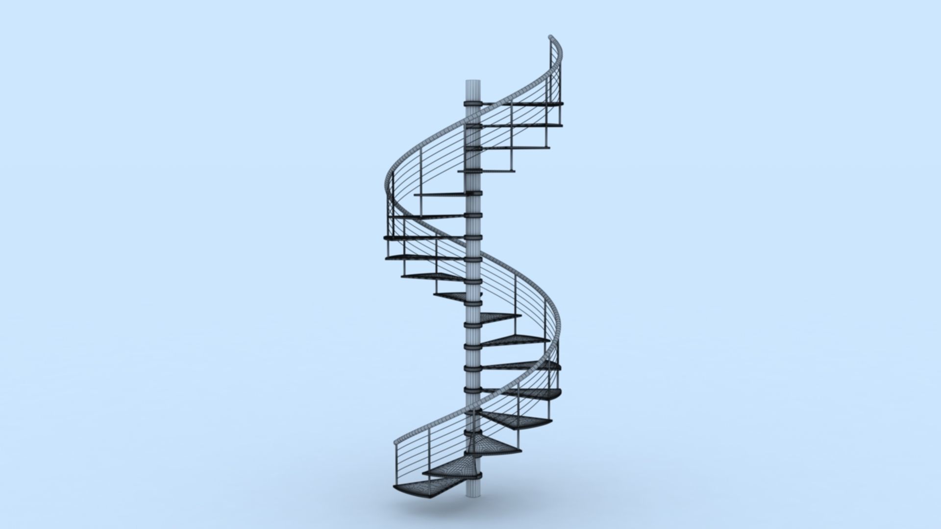 Spiral Stairs 3D model_6