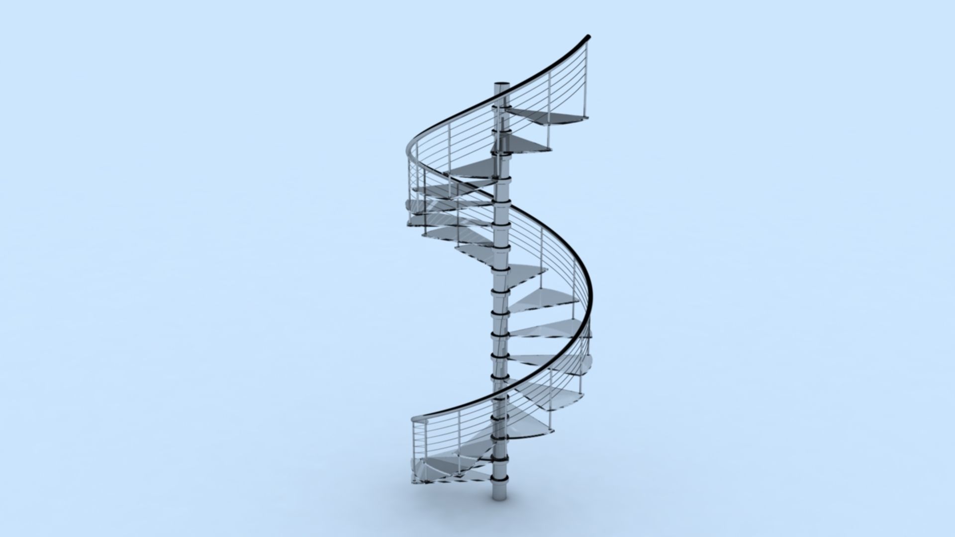 Spiral Stairs 3D model_2
