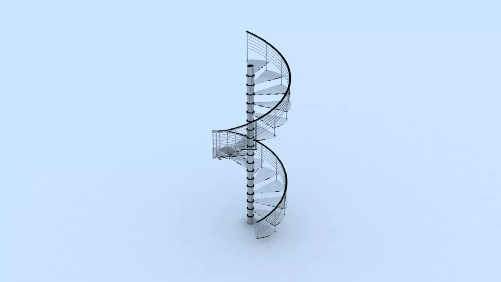 Spiral Stairs 3D model_0