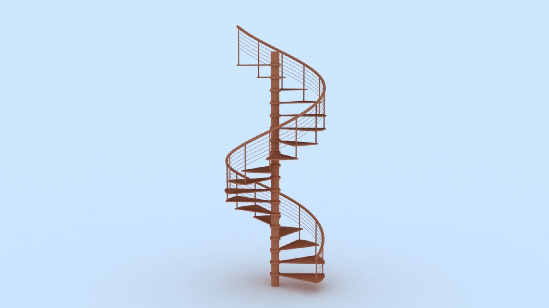 Spiral Stairs 3D model_9