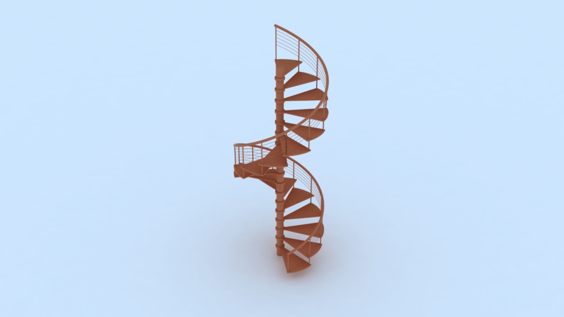 Spiral Stairs 3D model_8