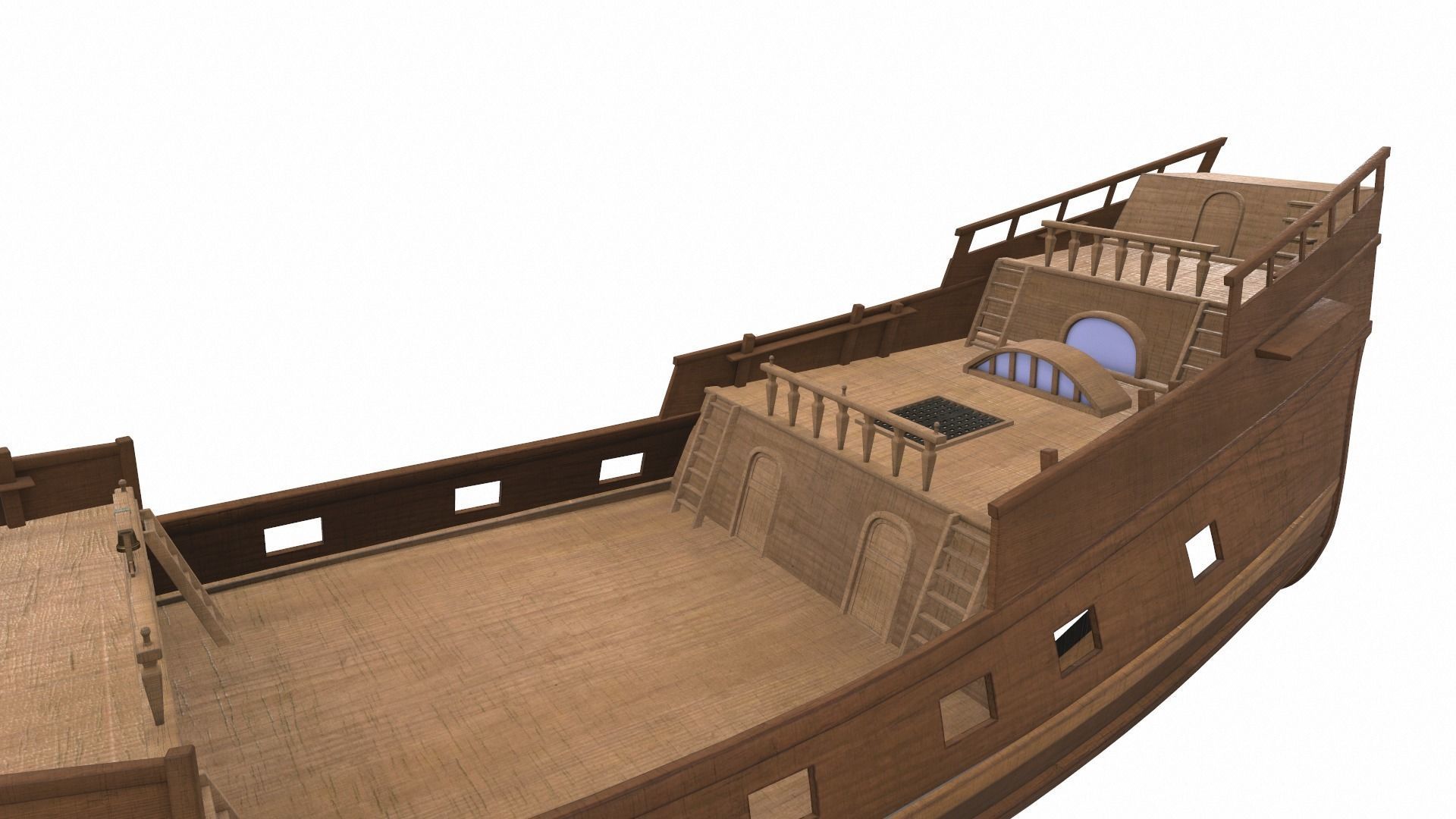 Sea sailing ship Golden Hind 3D model_14