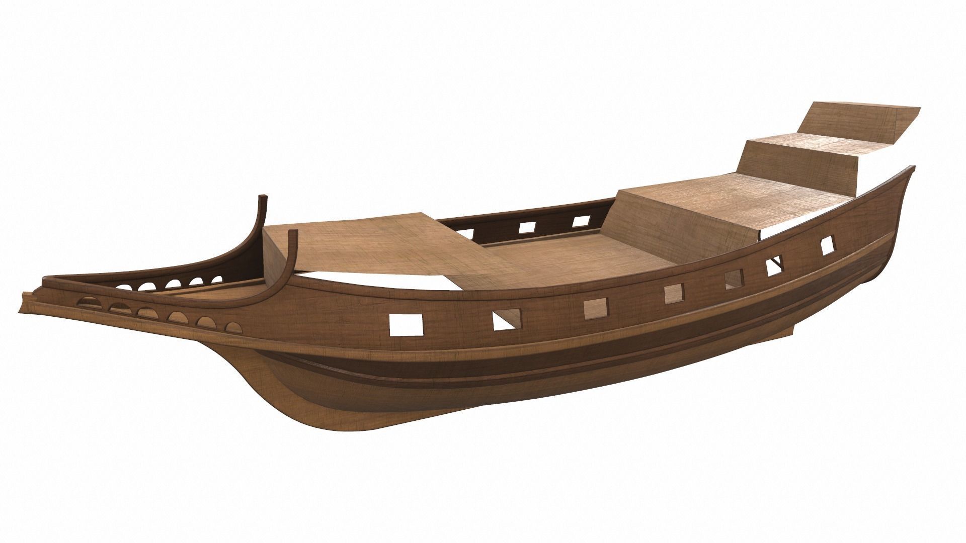 Sea sailing ship Golden Hind 3D model_12