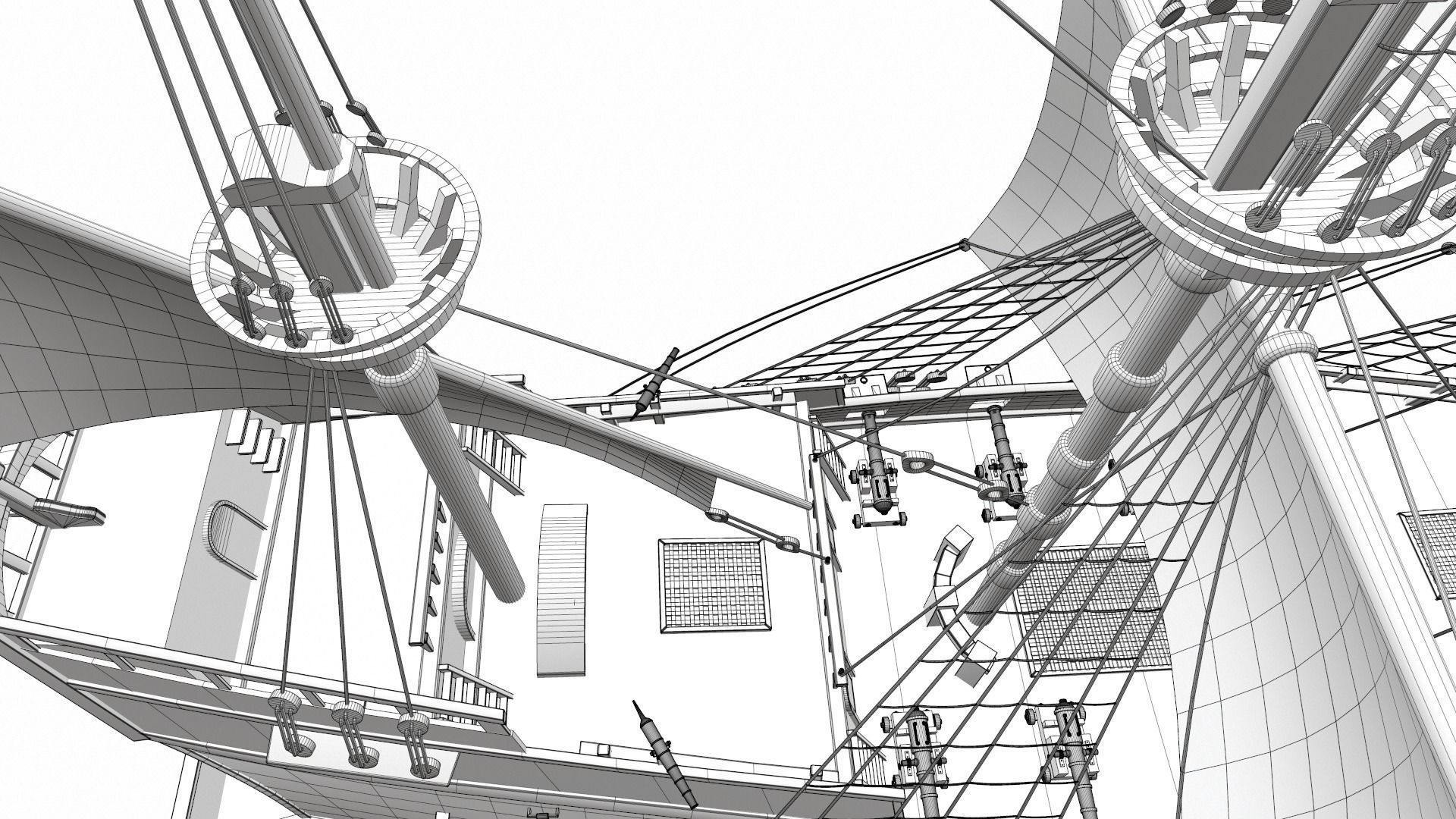 Sea sailing ship Golden Hind 3D model_20