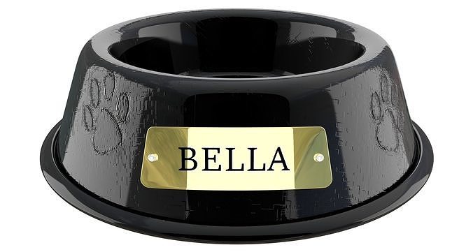 Large Bowl Midnight Black 3D model 5