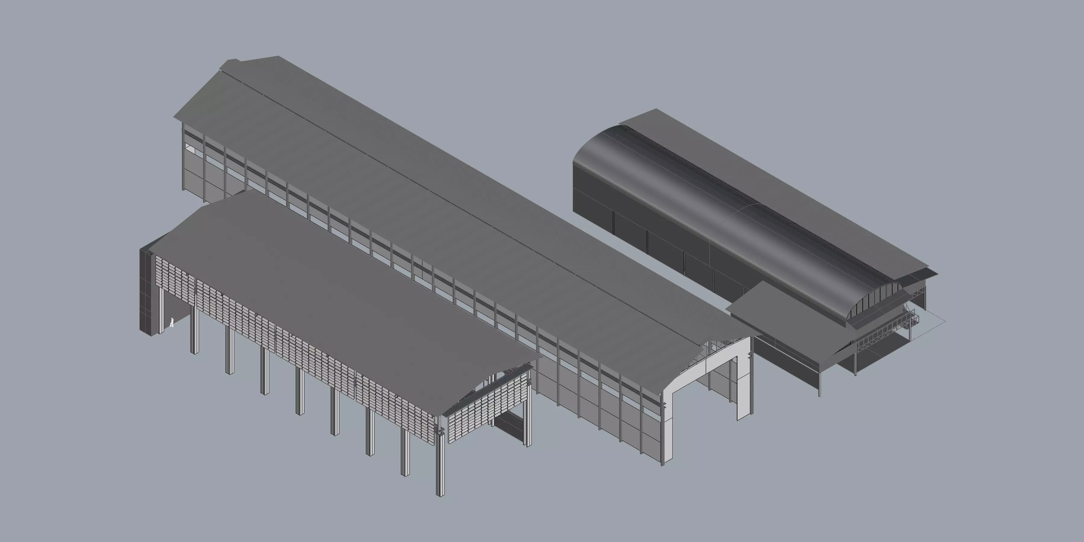 Warehouse collection floor plan of building 3D model