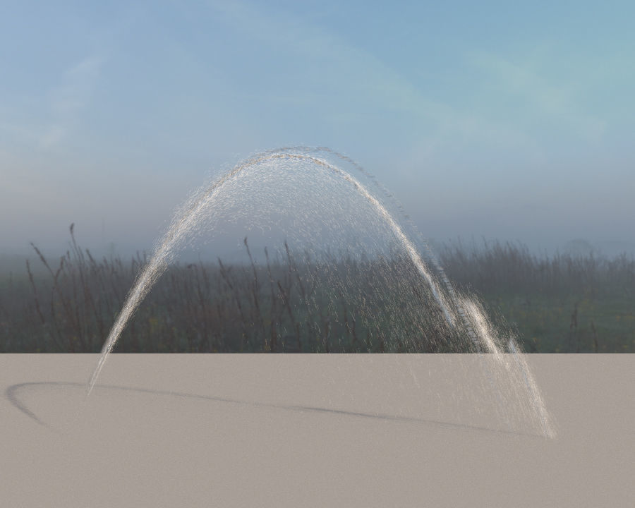 Water jet animated fountains Angled jets collection 3D model_5