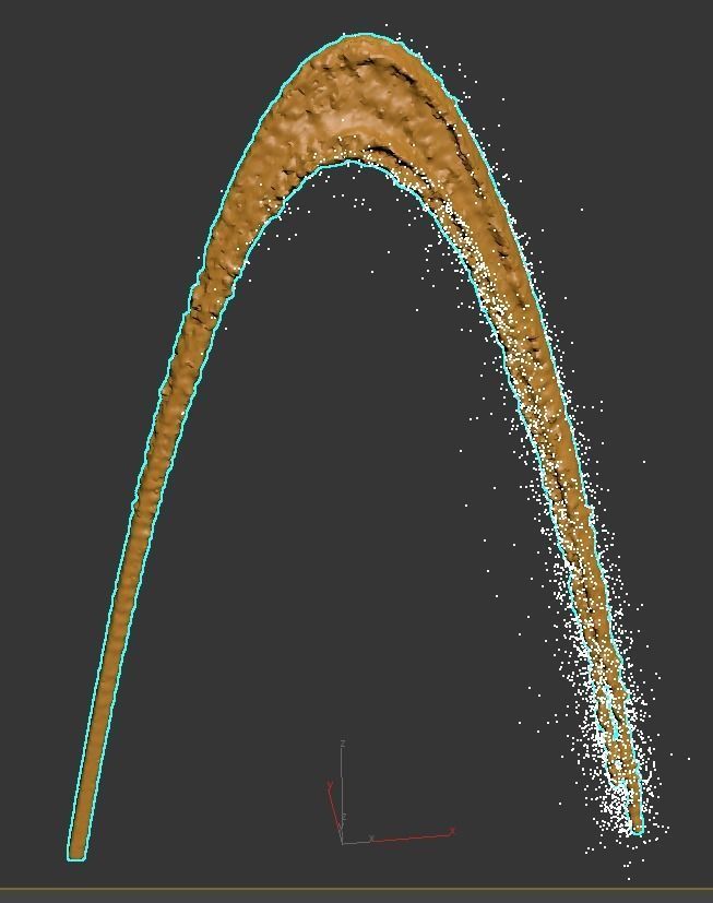 Water jet animated fountains Angled jets collection 3D model_3