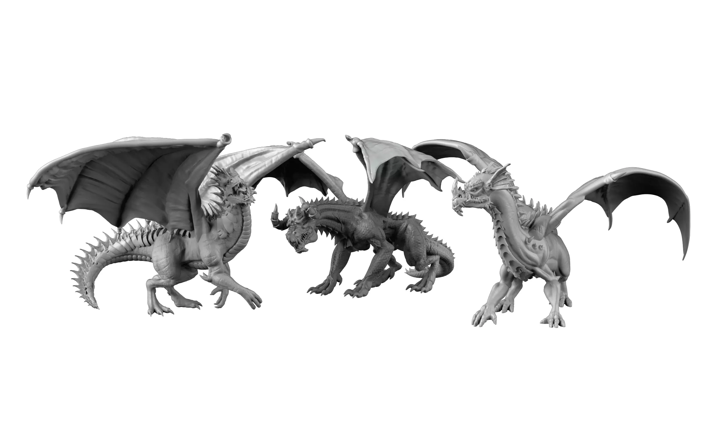 3 dragons dragon 3D print model
