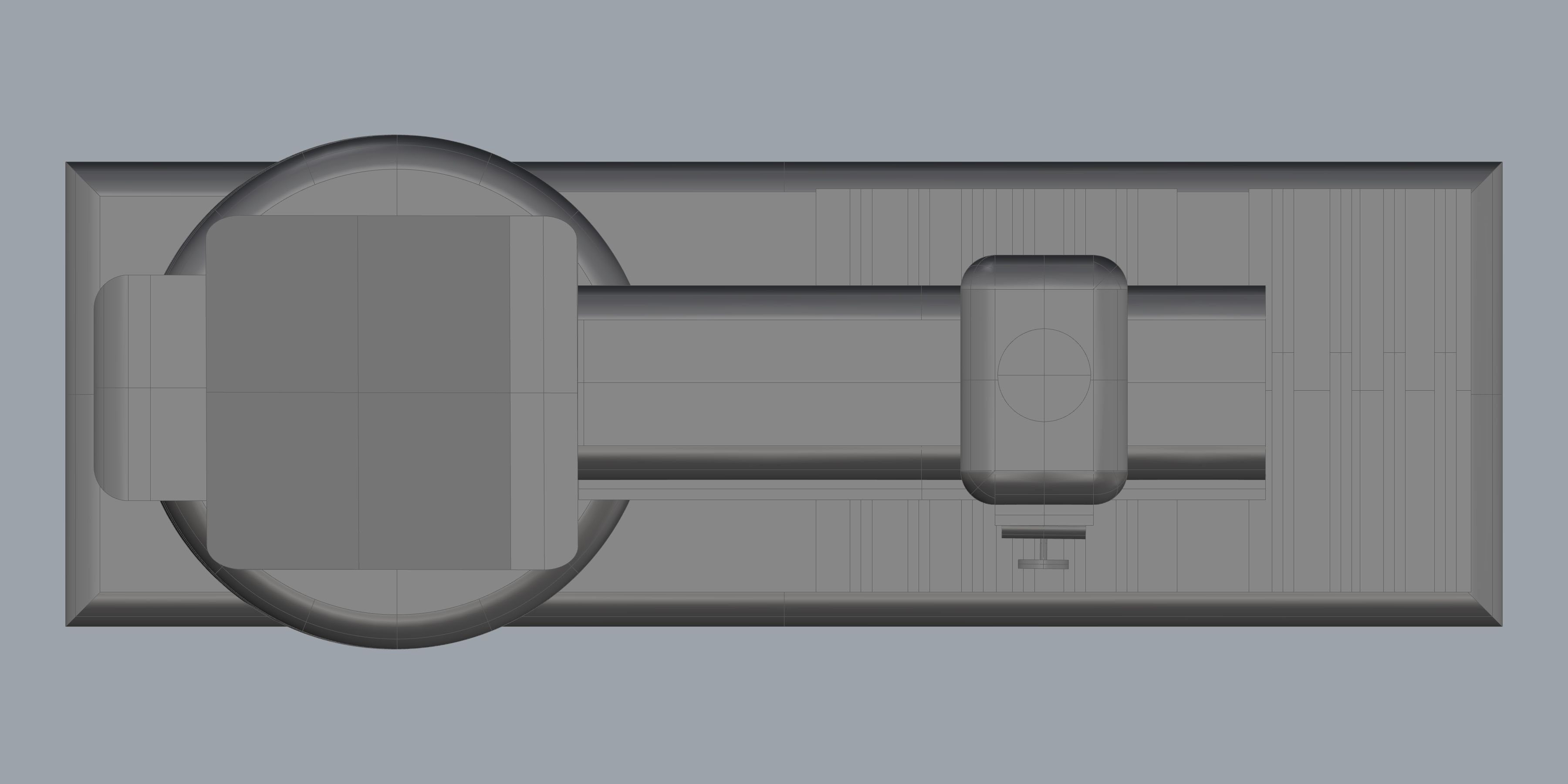 Radial Drilling Machine with Gear 3D model_1