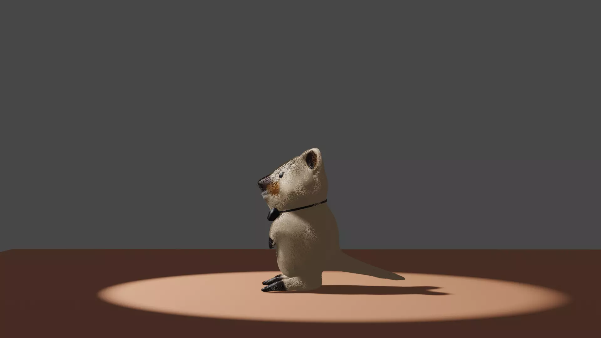 Smiler Quokka Low-poly 3D model_0