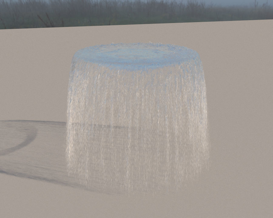 Water jet animated fountains Falling jets collection 3D model_4