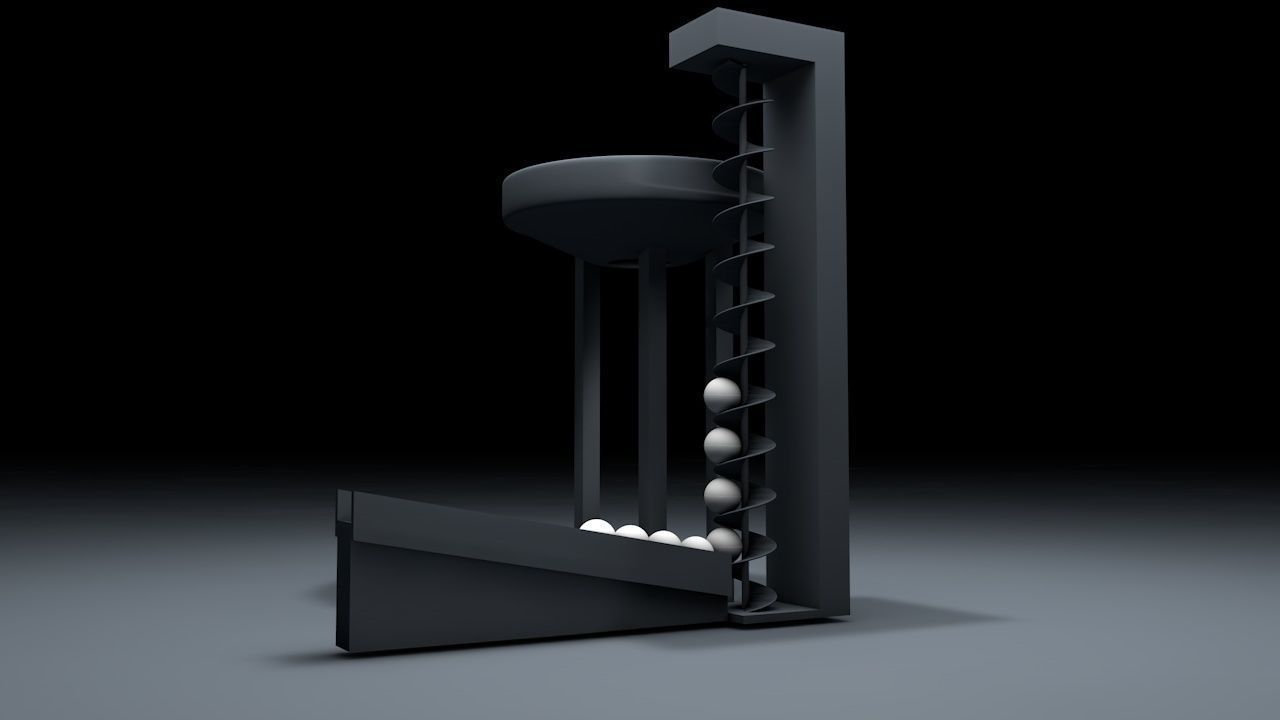 marble machine animation 3D model_1