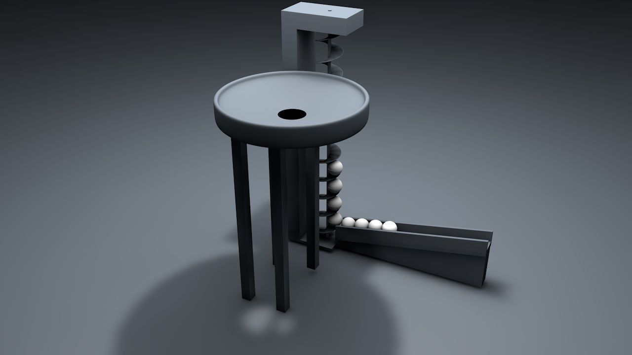 marble machine animation 3D model_2