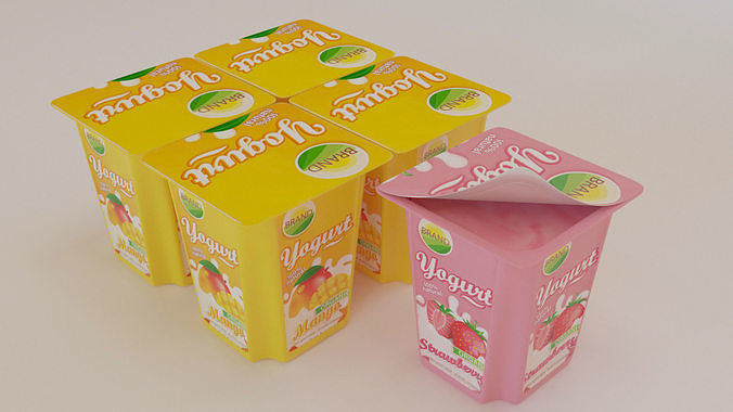 Flavoured Yogurt 3D model