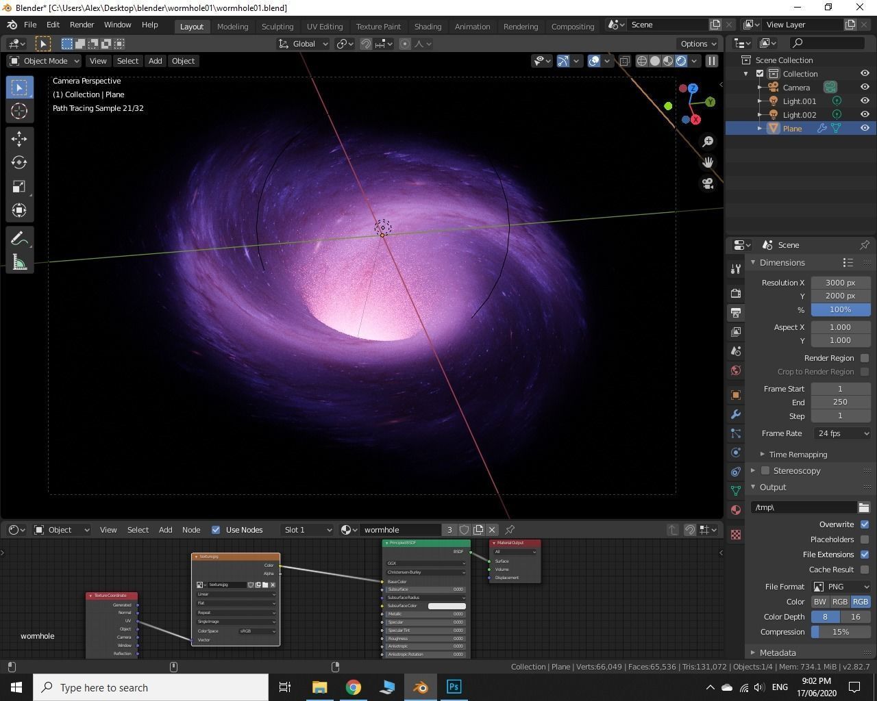 Wormhole Galaxy 3D model_2