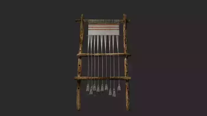 Ancient Mediterranean looming machine 3D model