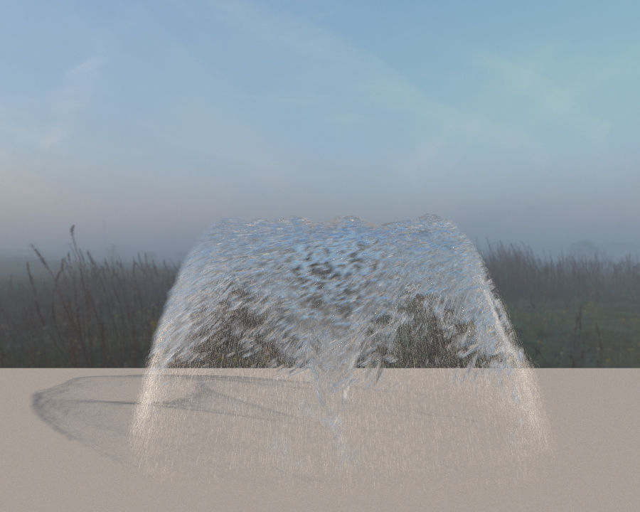 Water jet animated fountains Conic jets collection 3D model_8