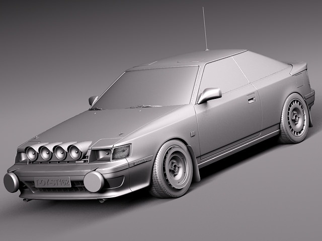 Toyota Celica 1985-1989 st165 RALLY 3D model_9
