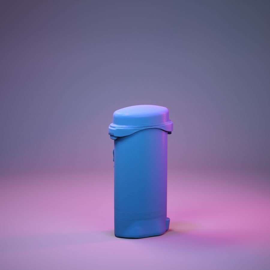 Container 037 Low-poly 3D model_6