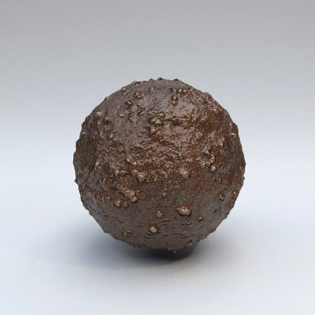 Ground Dirt and Leaves Wet - PBR Material Texture_0