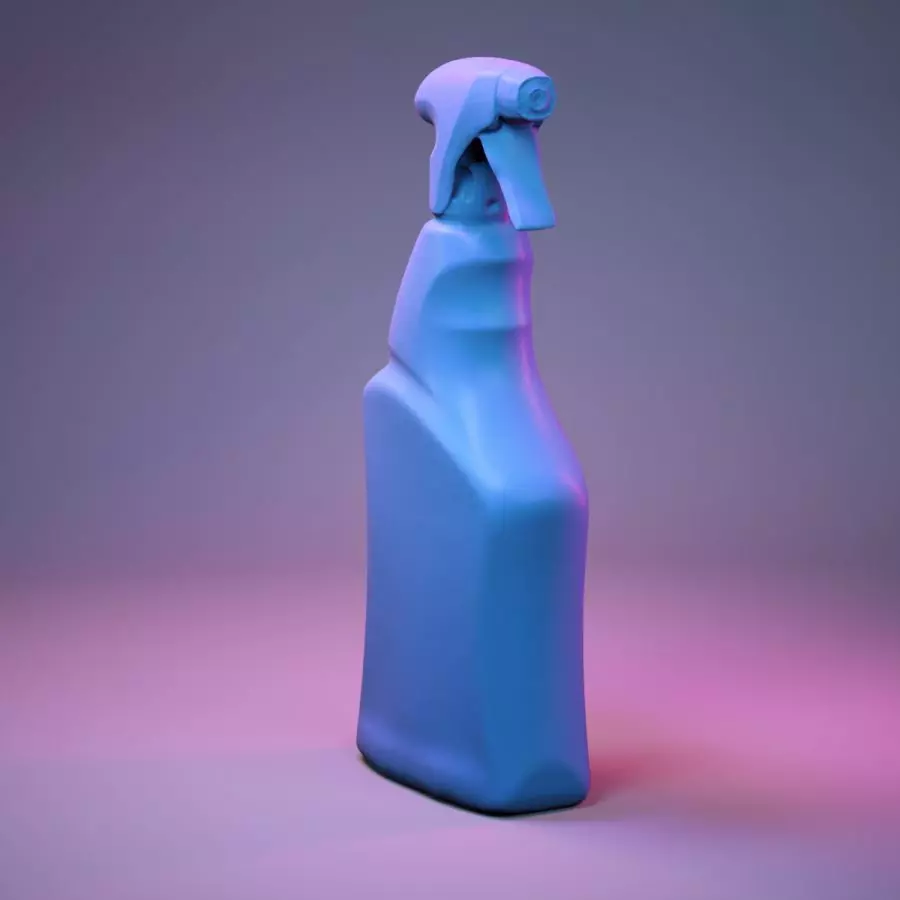 Container 001 Low-poly 3D model_0