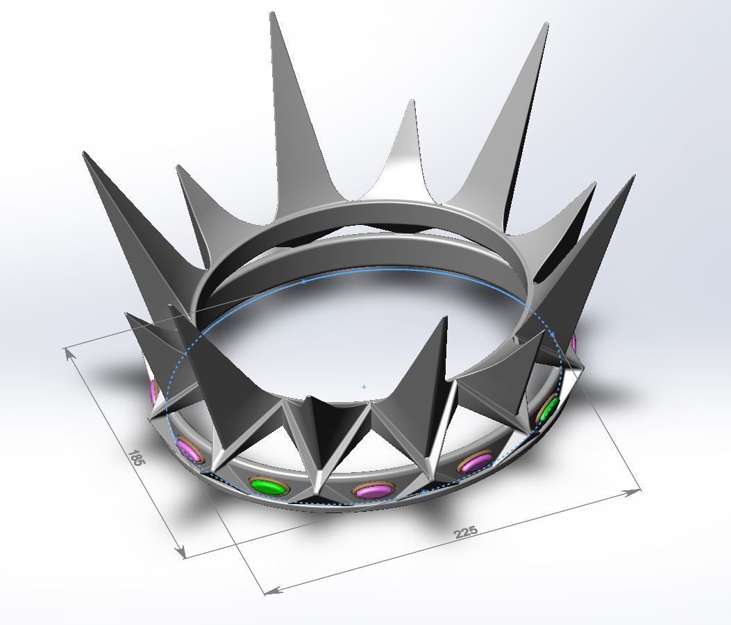 Crown of Ravenna from the movie Snow White and the Huntsman 2012 3D print model_19