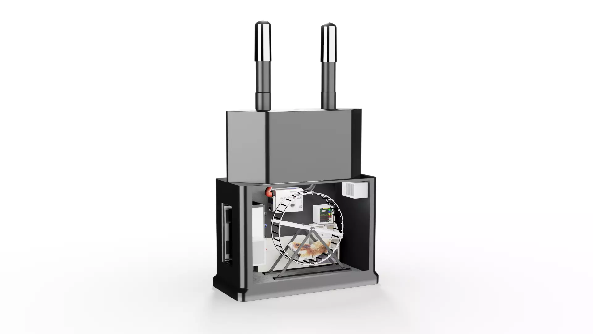 USB charging device including a Hamster 3D model