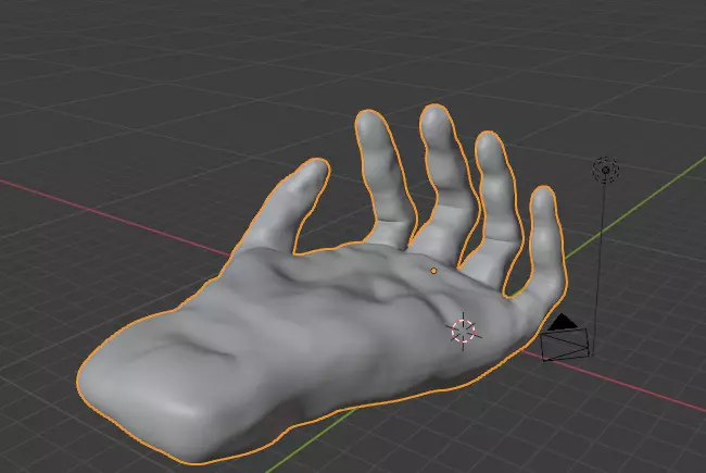 Hand model with object 3D model_0