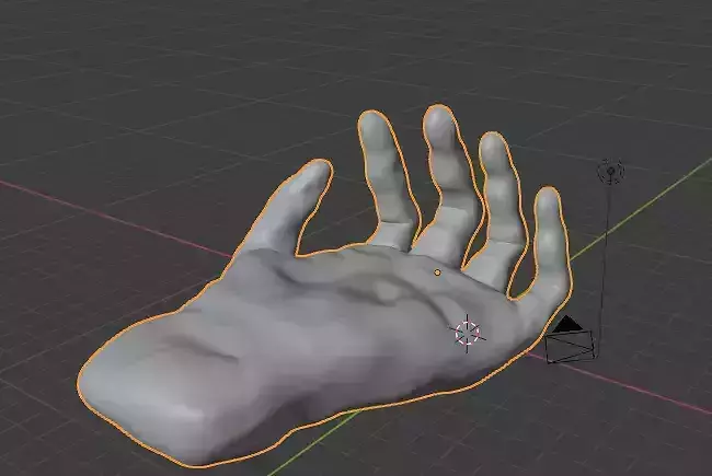 Hand model with object