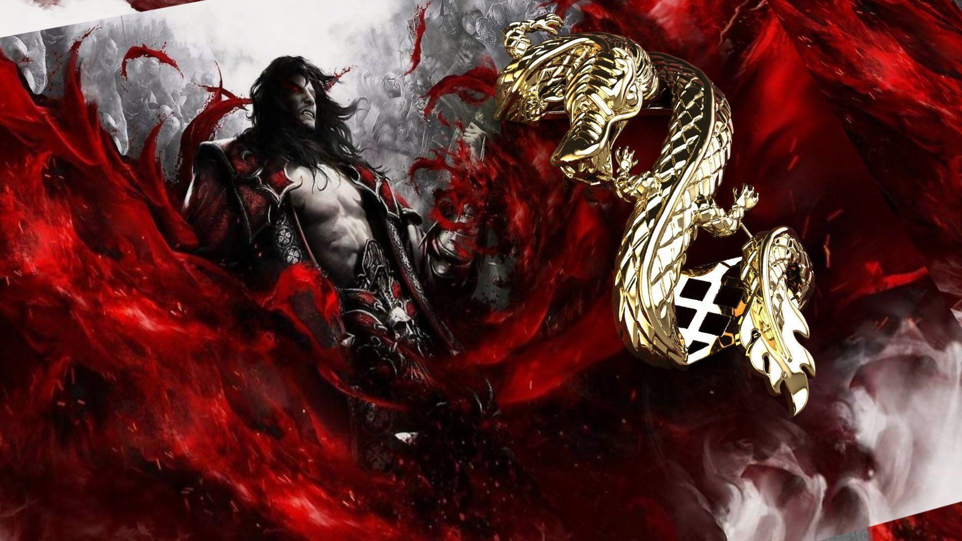 dragon bracelet with leather 3D print model_10