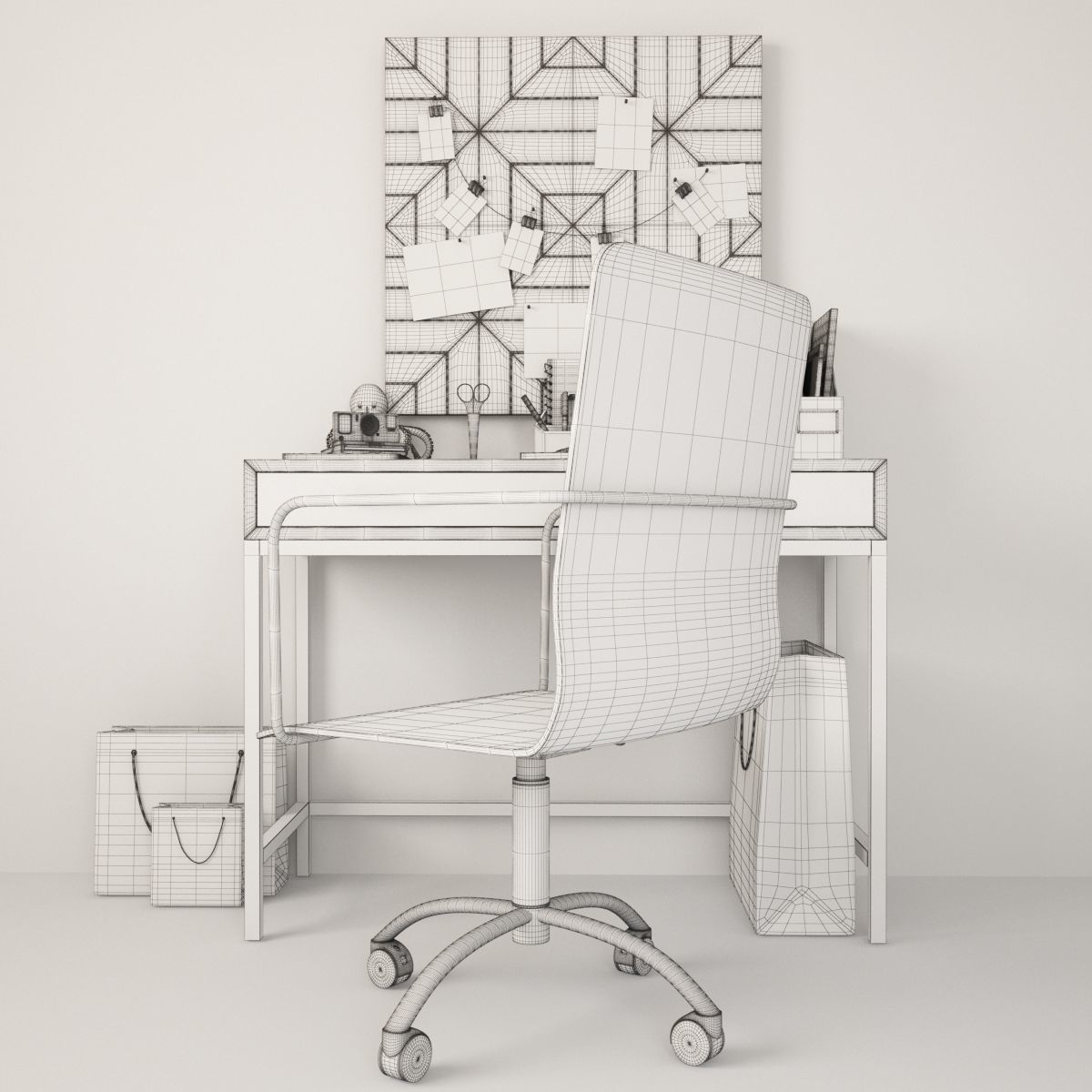 Workplace I Pottery Barn 02 3D model_5