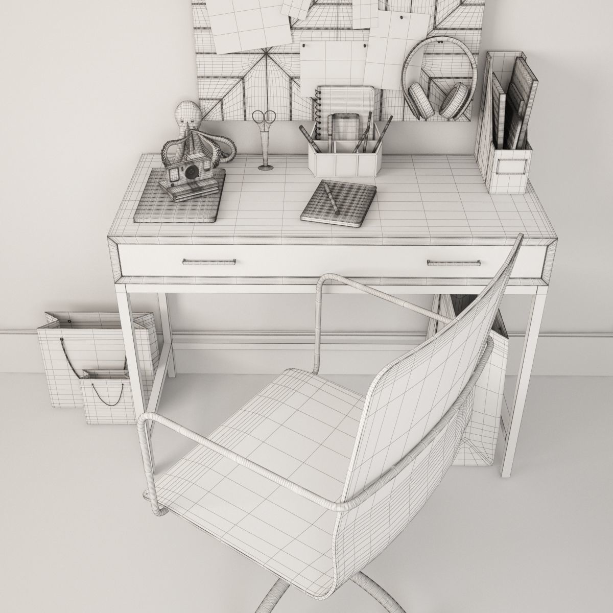 Workplace I Pottery Barn 02 3D model_6