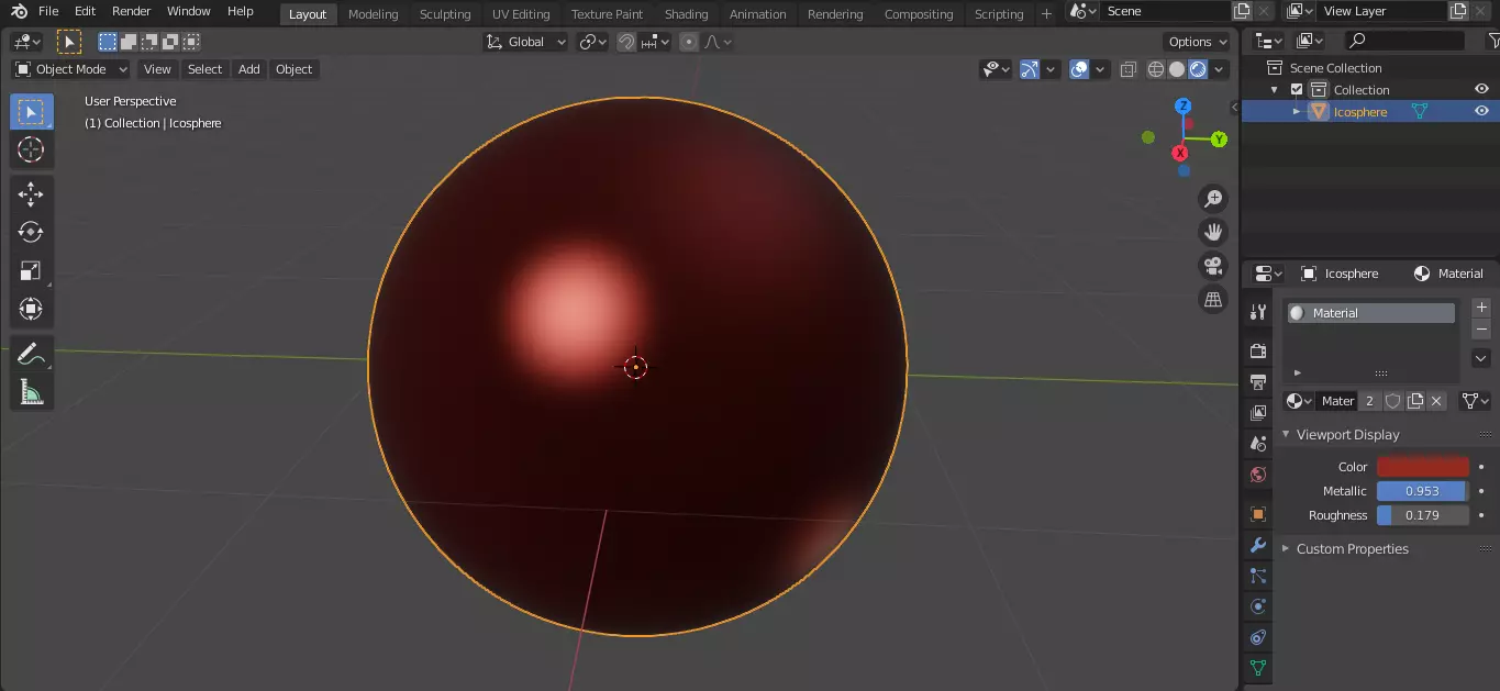 Beautiful Red Ball Free 3D model