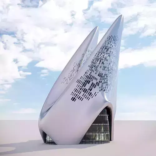 Futuristic building 15 3D model