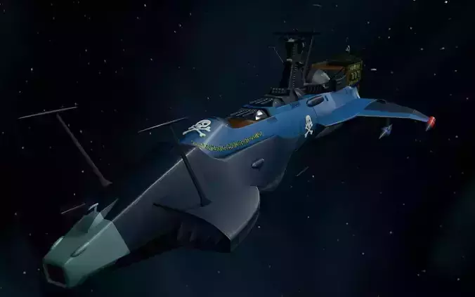 Arcadia Captain Harlock Spaceship 3D model