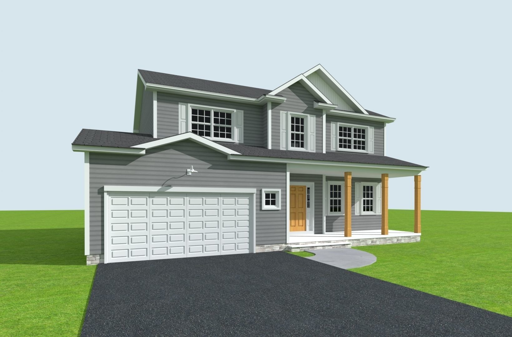 Cape Cod House 9 3D model_1