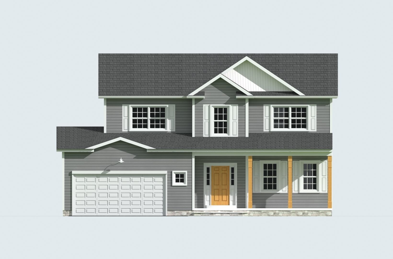 Cape Cod House 9 3D model_4