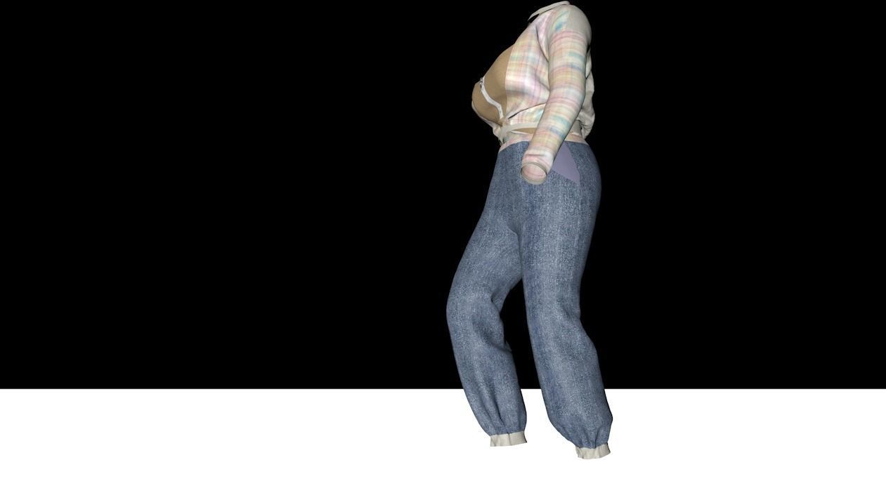 Costume figure s 3D model_2