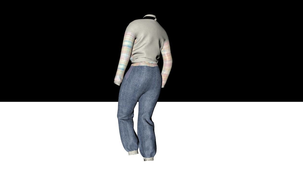 Costume figure s 3D model_6