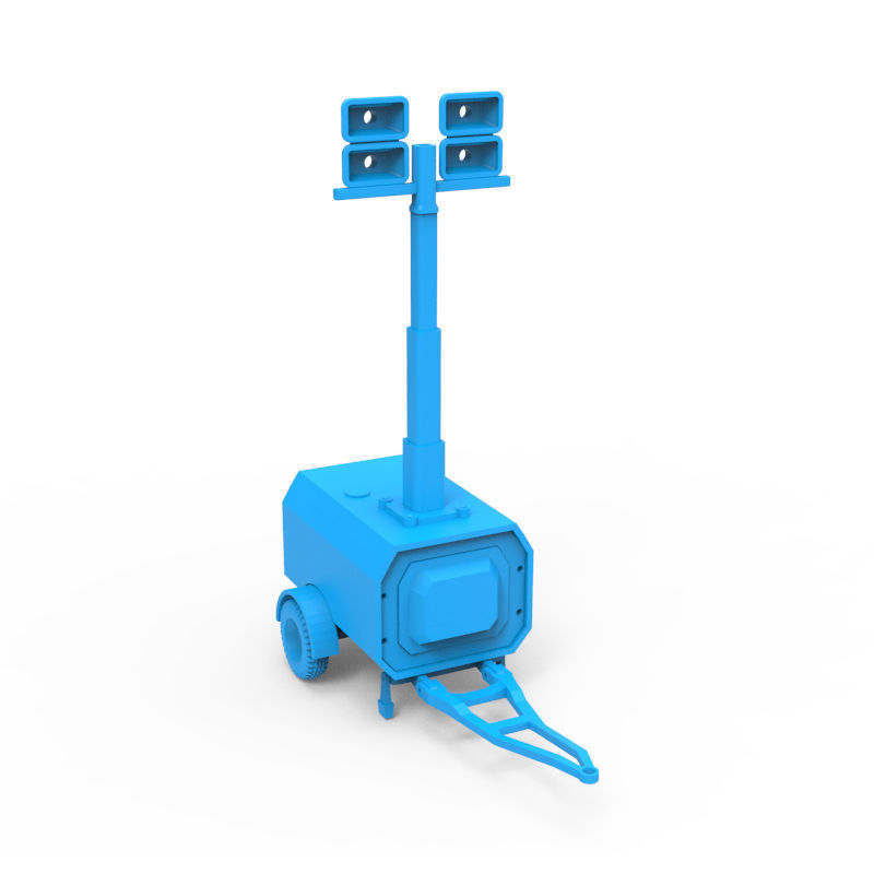 Flood Light Trailer 3D print model_3