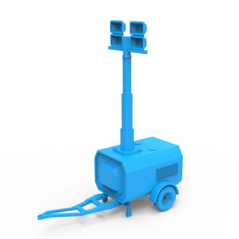 Flood Light Trailer 3D print model_1