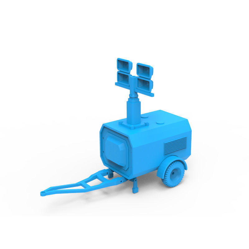 Flood Light Trailer 3D print model_2
