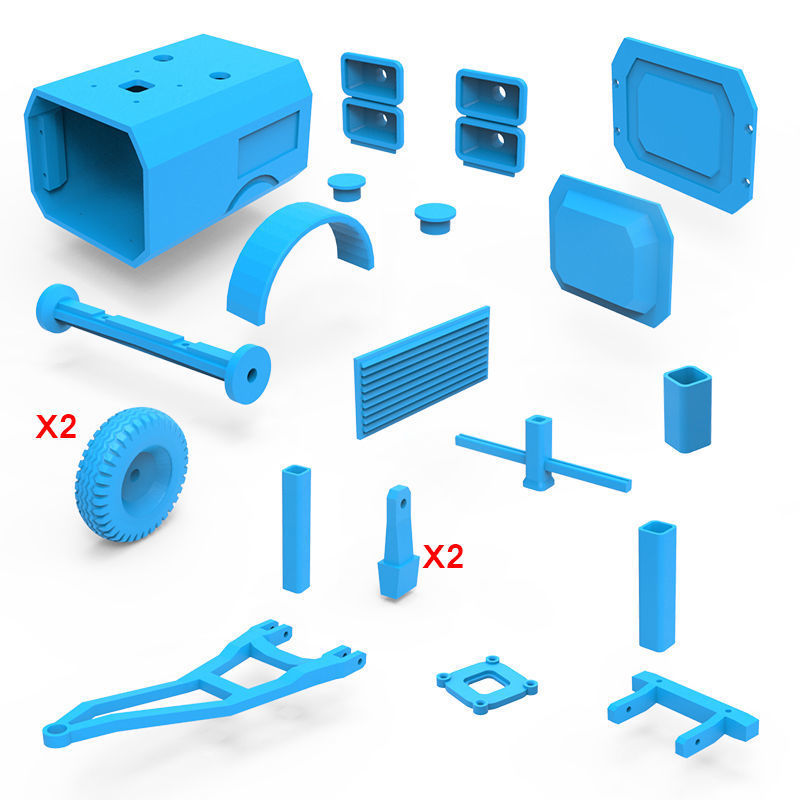 Flood Light Trailer 3D print model_8