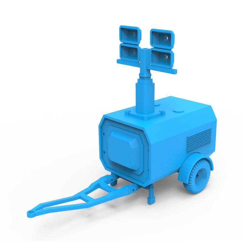Flood Light Trailer 3D print model_7