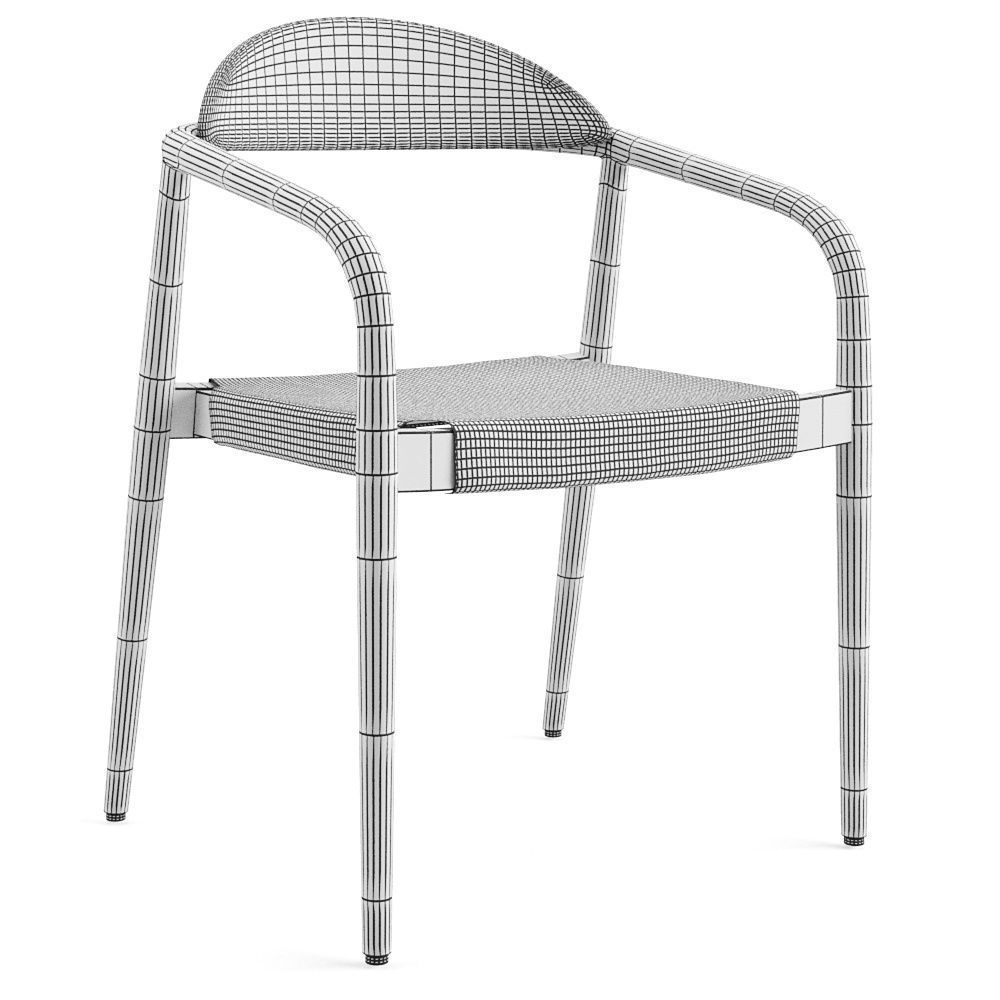 Nina Chair Scandinavian style 3D model_6