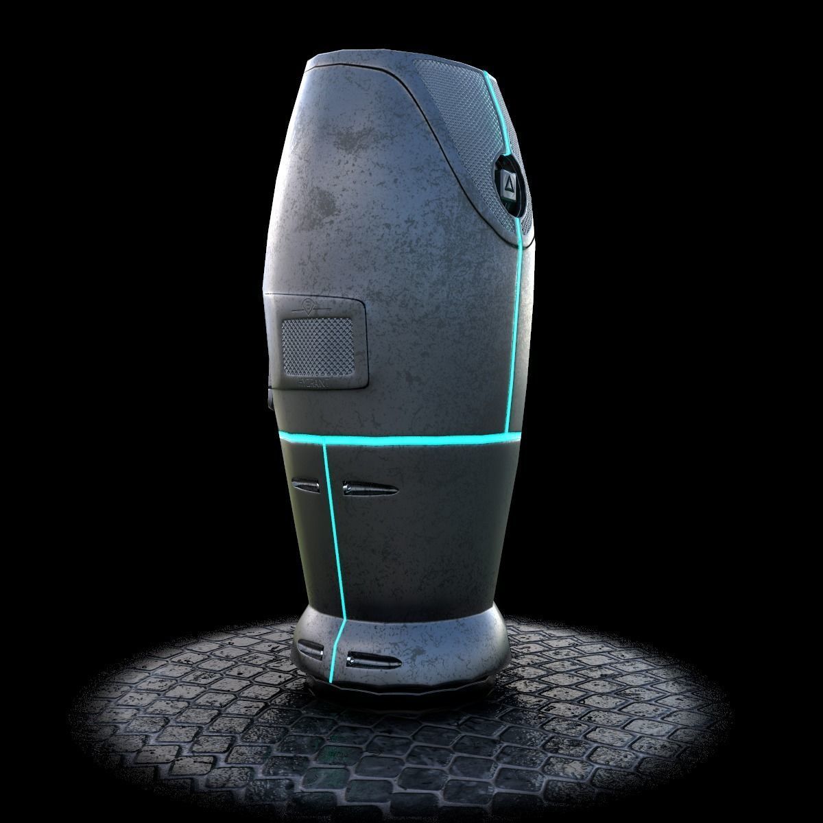 Modern and Sci-fi Hydrant PBR lowpoly model Low-poly 3D model_31